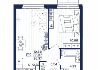 Продажа 1-комнатной квартиры, 36.4 м2, Тула