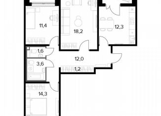 Продаю однокомнатную квартиру, 38.2 м2, Люберцы, ЖК 1-й Лермонтовский, Рождественская улица, 12
