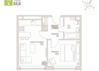 Продам однокомнатную квартиру, 33.6 м2, Люберцы