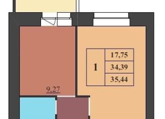 Однокомнатная квартира на продажу, 34 м2, Ярославль
