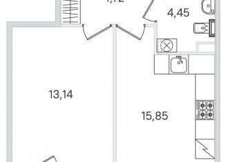 Продаю 1-ком. квартиру, 39.9 м2, Пушкин
