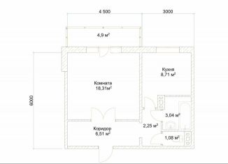 Продаю 1-ком. квартиру, 41.4 м2, Челябинск, Электростальская улица, 20А