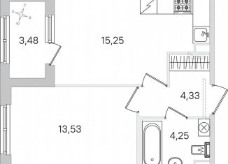 Продаю 1-комнатную квартиру, 39.1 м2, Пушкин