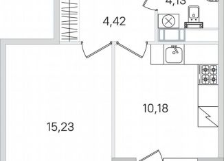 Продается 1-ком. квартира, 35.7 м2, Пушкин