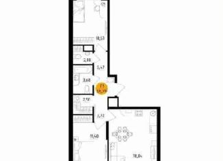 2-комнатная квартира на продажу, 59 м2, Рязань, улица Земнухова, 2