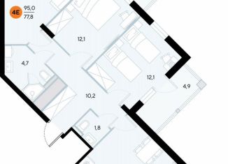Продается 3-ком. квартира, 94.4 м2, поселок городского типа Заозерное, улица Аллея Дружбы, 10А