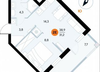 Продается 1-ком. квартира, 38.7 м2, поселок городского типа Заозерное, улица Аллея Дружбы, 10А