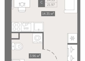 Продажа квартиры студии, 22 м2, Санкт-Петербург