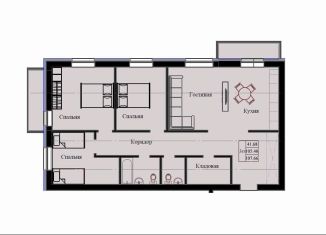 3-комнатная квартира на продажу, 107.7 м2, Красноярский край