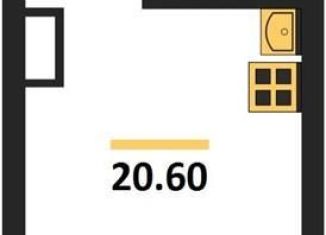 Продаю квартиру студию, 20.6 м2, Воронеж