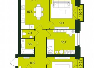 Продается 3-ком. квартира, 78.8 м2, Сириус, Стартовая улица