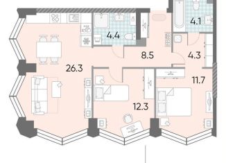 Продаю двухкомнатную квартиру, 71.3 м2, Москва, ЖК Зиларт, 21/22, метро ЗИЛ