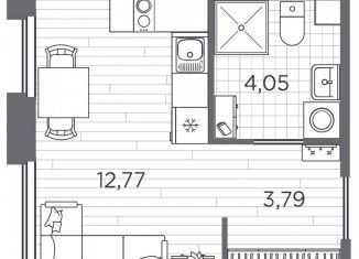 Продажа квартиры студии, 20.6 м2, Санкт-Петербург, Московский район