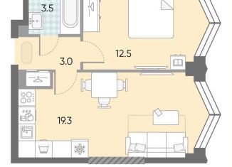 Продам 1-ком. квартиру, 38.3 м2, Москва, ЖК Зиларт, 21/22, метро ЗИЛ