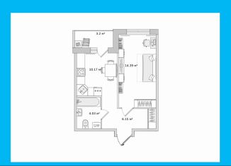 Продаю 1-ком. квартиру, 34.7 м2, посёлок Парголово, Михайловская дорога, 6