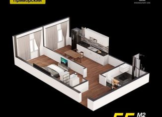 Продажа 1-комнатной квартиры, 55.1 м2, Махачкала, проспект Насрутдинова, 162