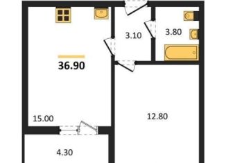 Продаю 1-ком. квартиру, 36.9 м2, Воронеж, улица Шибилкина, 5