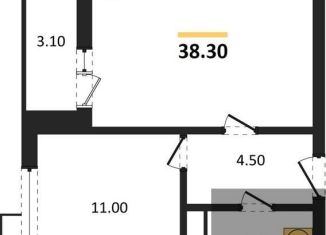 Продажа 1-комнатной квартиры, 38.3 м2, Воронеж