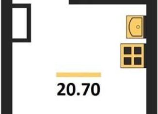 Продажа квартиры студии, 20.7 м2, Воронеж, улица Шибилкина, 5