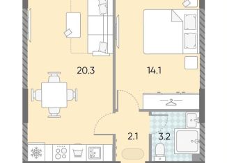 Продам 1-комнатную квартиру, 39.7 м2, Москва, ЖК Зиларт, 18/19/27, метро ЗИЛ
