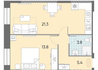Продам 1-ком. квартиру, 44.3 м2, Москва, ЖК Зиларт, 18/19/27, метро ЗИЛ