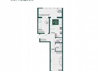 Продам 2-комнатную квартиру, 59 м2, Краснодар, микрорайон Образцово