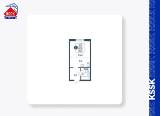 Продажа однокомнатной квартиры, 26.2 м2, Киров, улица Анжелия Михеева, 5