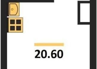 Продажа квартиры студии, 20.6 м2, Воронеж