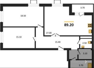 Продается 2-комнатная квартира, 89.2 м2, Воронеж, улица Пескова, 10