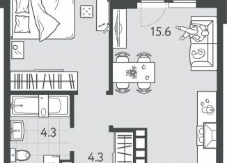 Продам однокомнатную квартиру, 37.6 м2, Краснодар, Колхозная улица, 5/2, микрорайон Табачная Фабрика