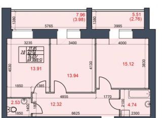 Продается 2-ком. квартира, 69.3 м2, Череповец, Октябрьский проспект, 98