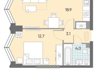 Продам 1-комнатную квартиру, 38.7 м2, Москва, ЖК Зиларт, 21/22, метро ЗИЛ
