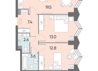 Продаю двухкомнатную квартиру, 58.9 м2, Москва, ЖК Зиларт, 21/22, метро ЗИЛ