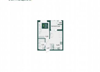 1-комнатная квартира на продажу, 36.3 м2, Краснодар, микрорайон Образцово