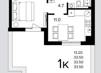 Продаю однокомнатную квартиру, 33.5 м2, Дюртюли, Лесная улица
