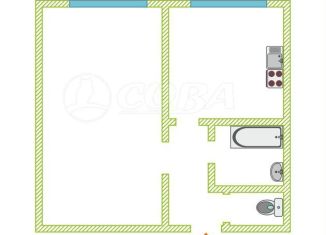 1-комнатная квартира на продажу, 34 м2, Тюмень, улица 50 лет Октября, 33