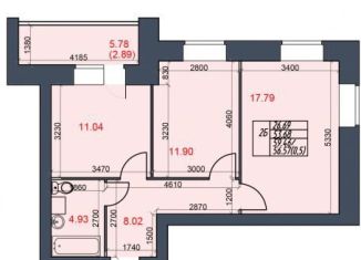 Продается 2-комнатная квартира, 56.6 м2, Череповец, Октябрьский проспект, 98