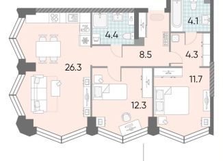 Продаю 2-ком. квартиру, 71.3 м2, Москва, ЖК Зиларт, 21/22, метро ЗИЛ