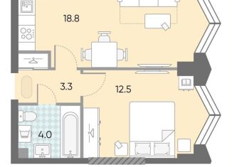 1-ком. квартира на продажу, 38.6 м2, Москва, ЖК Зиларт, 21/22, метро ЗИЛ