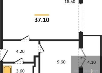 Продам 1-комнатную квартиру, 37.1 м2, Воронеж, улица Полковника Богомолова, 1Т