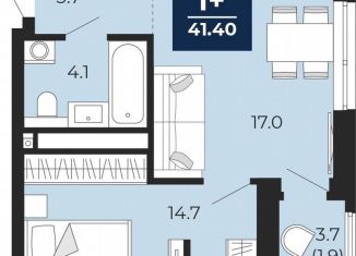 Продаю 1-ком. квартиру, 41.4 м2, Тюмень, Ленинский округ