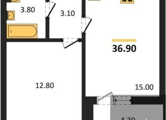 1-комнатная квартира на продажу, 36.9 м2, Воронеж