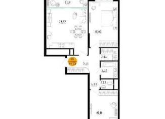 Продается двухкомнатная квартира, 74.7 м2, Рязань, улица Земнухова, 2