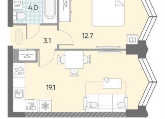 1-ком. квартира на продажу, 38.9 м2, Москва, ЖК Зиларт, 21/22, метро ЗИЛ