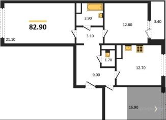 Продаю 3-комнатную квартиру, 82.9 м2, Воронеж, улица Шишкова, 140Б/24