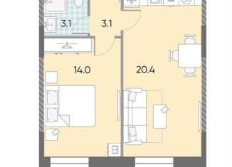 Продажа однокомнатной квартиры, 40.6 м2, Москва, ЖК Зиларт, 18/19/27, метро ЗИЛ