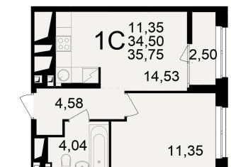 Продам 2-ком. квартиру, 35.8 м2, Рязань