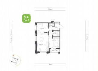 Продаю 2-комнатную квартиру, 67.9 м2, Татарстан