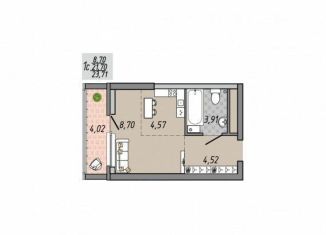 Продается квартира студия, 23.7 м2, Екатеринбург, Ленинский район, улица Печатников, 3