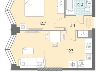 Продаю 1-комнатную квартиру, 39.1 м2, Москва, ЖК Зиларт, 21/22, метро ЗИЛ